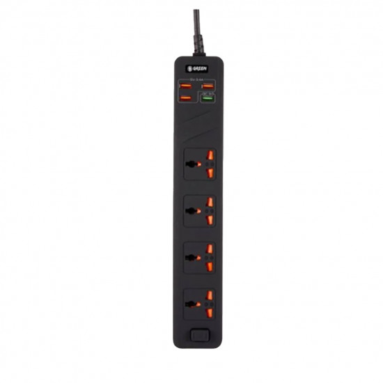 Green Lion 4 AC 4 USB 3.4A QC3.0 Multiport Smart Power Socket 3000W 3M - Black Green Lion 4 AC 4 USB 3.4A QC3.0 Multiport Smart Power Socket 3000W 3M - Black
