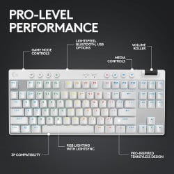 Logitech PRO X TKL LIGHTSPEED Gaming Keyboard - White Logitech PRO X TKL LIGHTSPEED Gaming Keyboard - White
