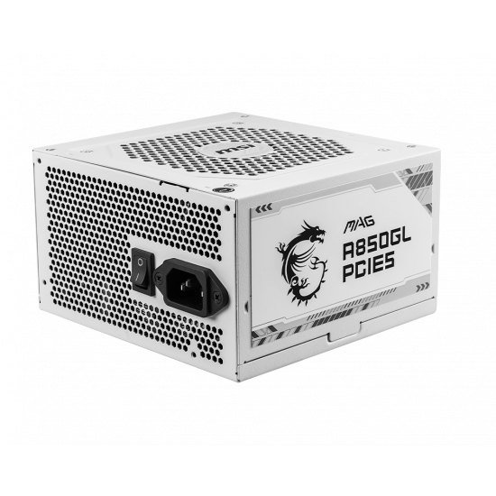 MSI - MAG A850GL PCIE5 - 850w - 80 Plus Gold - Modular - PSU - White