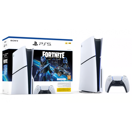Playstation 5 Slim - Disc version + Fortnite Voucher Bundle Playstation 5 Slim - Disc version + Fortnite Voucher Bundle