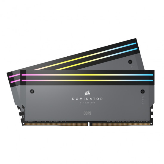 Corsair Dominator Titanium DDR5 64GB 6000MHz (2x32GB) - Grey - 30-36-36-76 Corsair Dominator Titanium DDR5 64GB 6000MHz (2x32GB) - Grey - 30-36-36-76