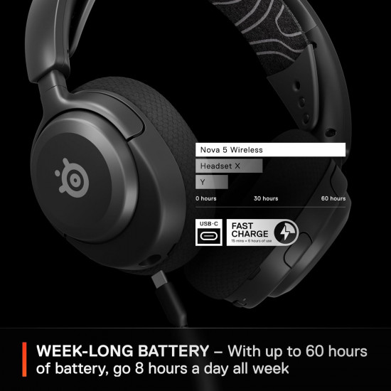 SteelSeries Arctis Nova 5 Wireless Gaming Headset - Black SteelSeries Arctis Nova 5 Wireless Gaming Headset - Black