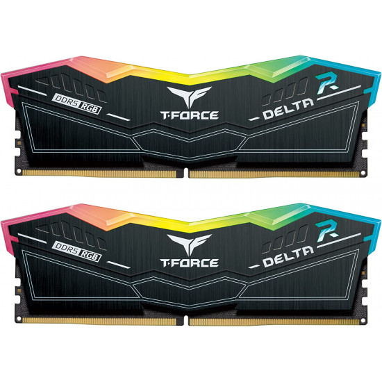 Teamgroup T-Force Delta 32GB DDR5 - 5600MHz (2x16GB) CL40 - RGB - Black Teamgroup T-Force Delta 32GB DDR5 - 5600MHz (2x16GB) CL40 - RGB - Black