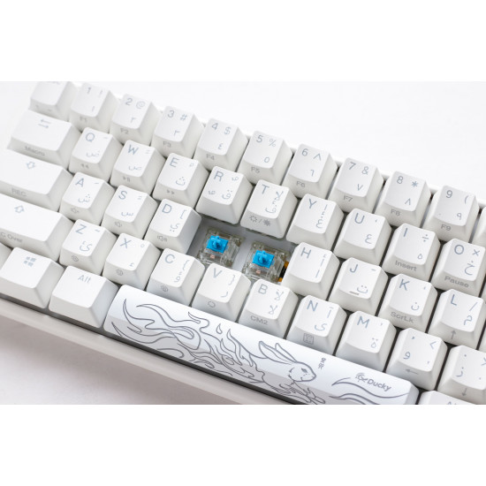 Ducky One 3 Mini - Arabic - Blue Switch - White