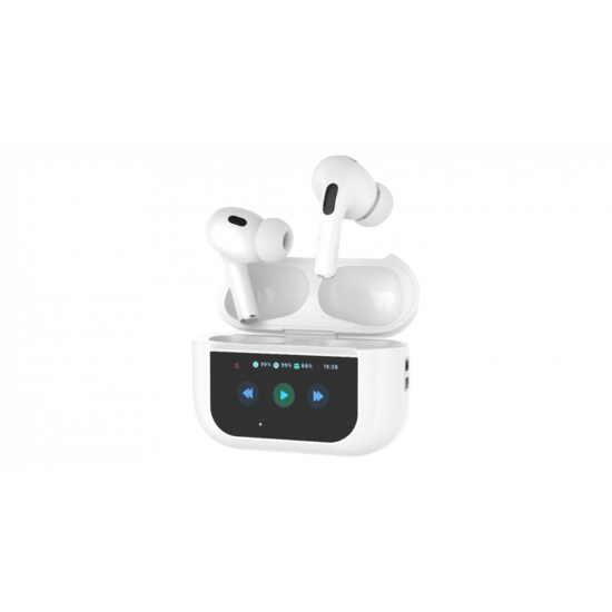 Porodo Blue Airpods Pro2 with Screen - White Porodo Blue Airpods Pro2 with Screen - White