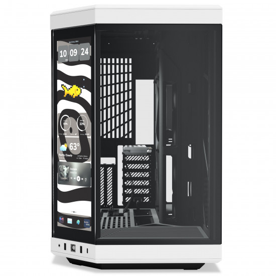 HYTE Y70 Touch Infinite Dual Chamber ATX Mid-Tower Case - Black / White HYTE Y70 Touch Infinite Dual Chamber ATX Mid-Tower Case - Black / White