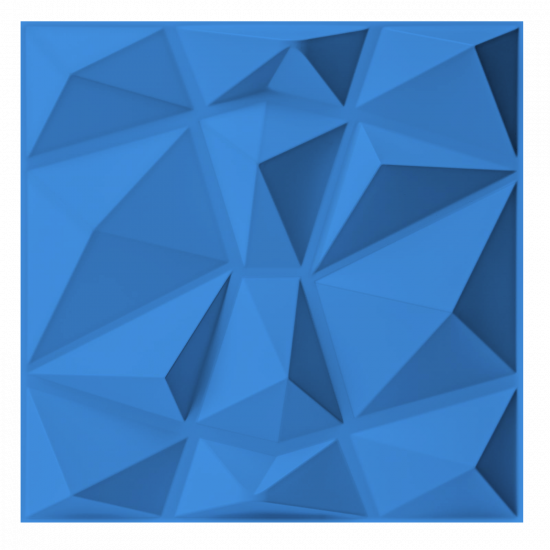 3D Wall Panel Diamond 50x50 - 12 pcs set - Blue