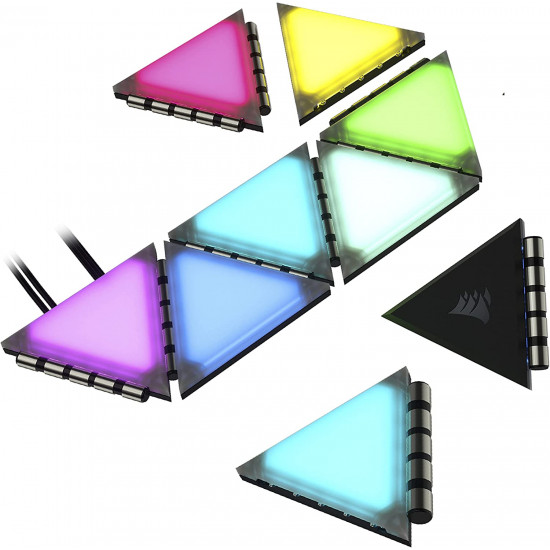 Corsair iCUE LC100 Case Accent Lighting Panels, 9x Tile Starter Kit Corsair iCUE LC100 Case Accent Lighting Panels, 9x Tile Starter Kit