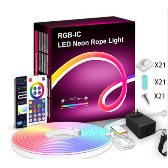 Smart LED Neon Rope Light 5M 300LEDs RGBIC