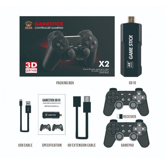 GD10/X2 4K Game Stick - 128gb - 40000 Classic games GD10/X2 4K Game Stick - 128gb - 40000 Classic games