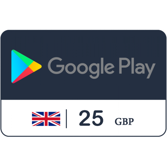 Google Play Gift Code - UK - 25 GBP Google Play Gift Code - UK - 25 GBP