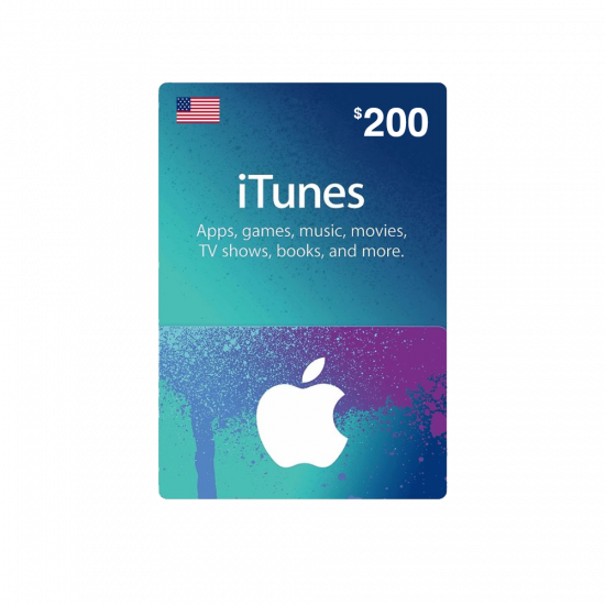 $200 - Itunes Gift Card - USA $200 - Itunes Gift Card - USA