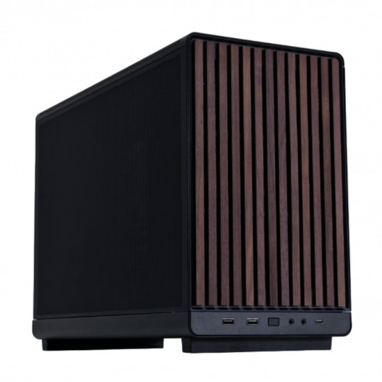 Lian Li A3 mATX Case Tempered Glass Steel + Wooden Panel - Black