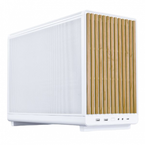Lian Li A3 mATX Case Tempered Glass Steel + Wooden Panel - White