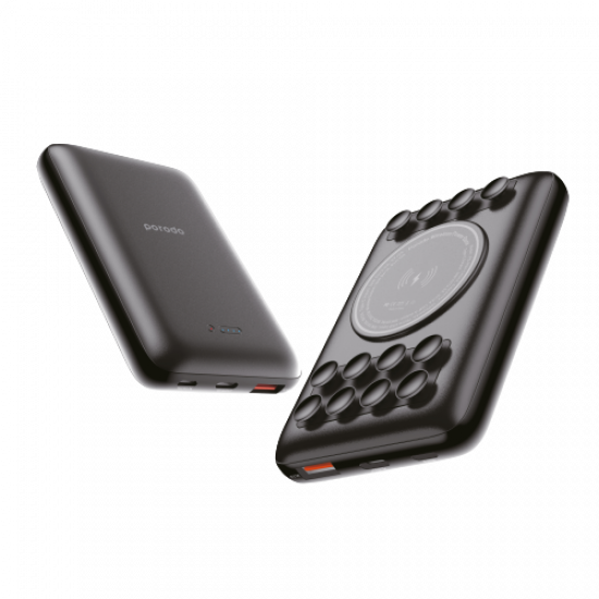 Porodo 10000mAh Suction Power bank - Black Porodo 10000mAh Suction Power bank - Black
