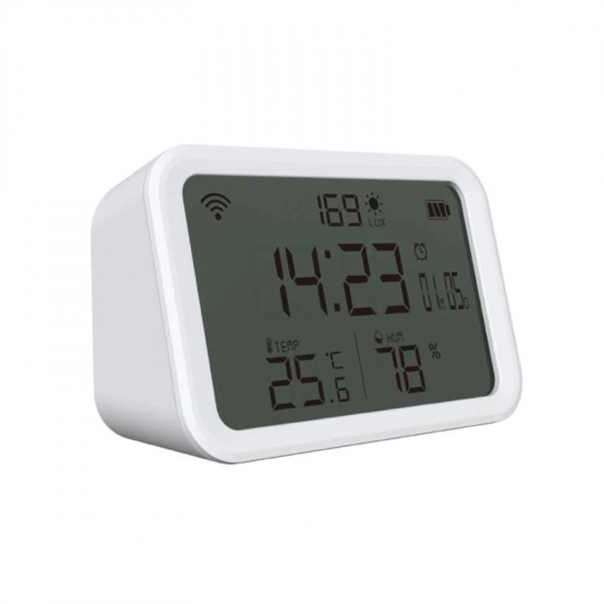 Porodo Lifestyle 4 in 1 Temperature and Humidity Sensor - White Porodo Lifestyle 4 in 1 Temperature and Humidity Sensor - White