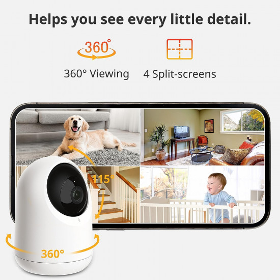 SwitchBot 360 Pan/Tilt Cam 2K - White SwitchBot 360 Pan/Tilt Cam 2K - White