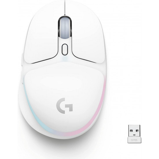 Logitech G705 Wireless Gaming Mouse (Aurora Collection) - White Mist