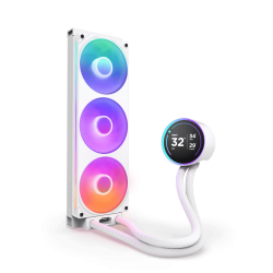 NZXT Kraken Elite 360mm LCD RGB Cooler IPS Single Frame with Controller - White NZXT Kraken Elite 360mm LCD RGB Cooler IPS Single Frame with Controller - White