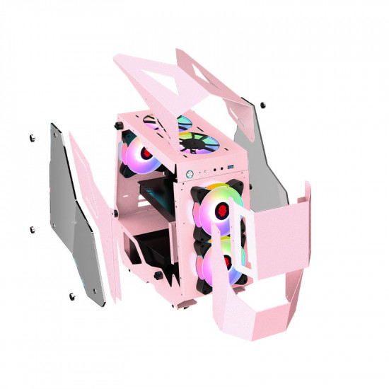 Skull Vitality v2 Gaming Case + 5 Fans - Pink Skull Vitality v2 Gaming Case + 5 Fans - Pink