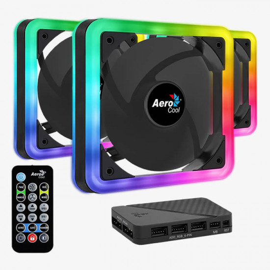 Aerocool Edge 14 Pro ARGB 3 Fan Pack Aerocool Edge 14 Pro ARGB 3 Fan Pack