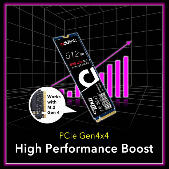 Addlink s90 Lite Gen4 NVMe M.2 - 512GB