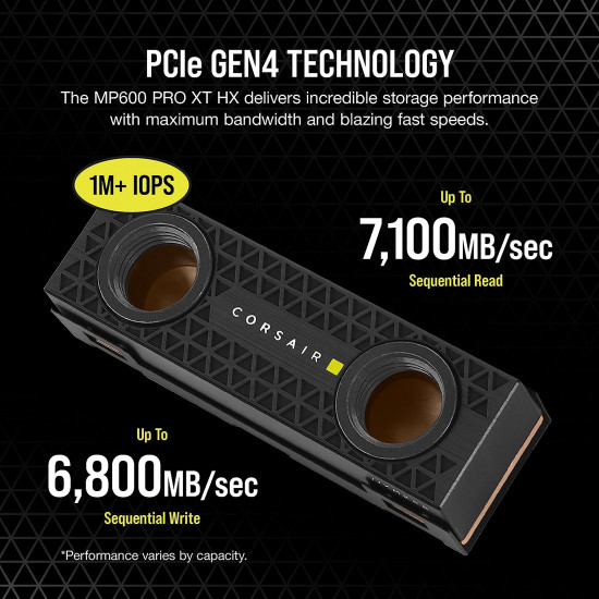 Corsair Force Series - MP600 Pro XT NVMe M.2 Gen4 Hydro edition - 2TB - Black