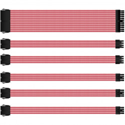 Mod Sleeve Extension Power Supply Cable Kit - Pink