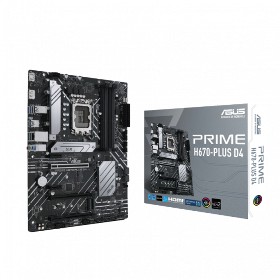 Asus Prime H670-Plus D4 Gaming Motherboard