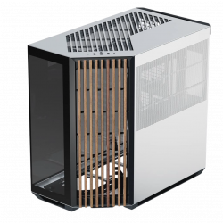 APNX V1 ATX Mid Tower (Glass Edition Wood) - Black / White
