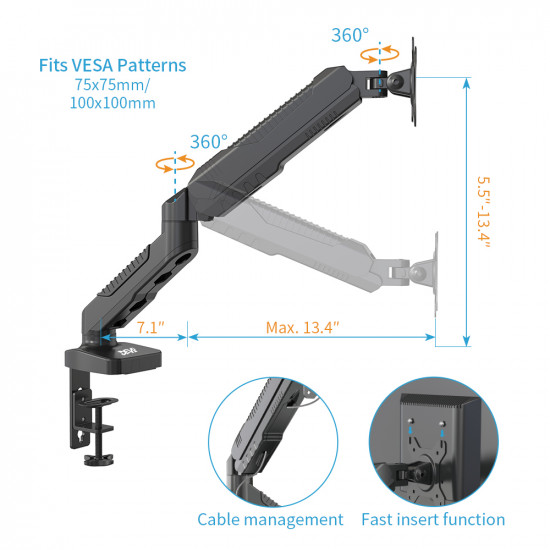 Devo Gaming Monitor Arm - 1 arm Devo Gaming Monitor Arm - 1 arm