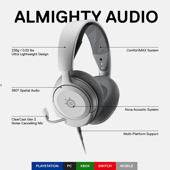 Steelseries Arctis Nova 1P - White Steelseries Arctis Nova 1P - White