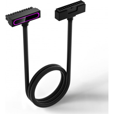 AsiaHorse Hydrus-24PIN-2.0 - 24PIN 30cm ARGB PSU Extension Cable - Center out - Black