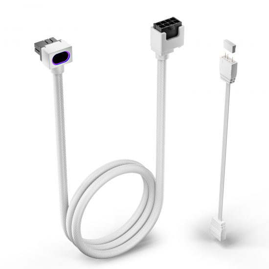 AsiaHorse Hydrus-8PIN 2.0 - 8PIN 30cm ARGB GPU PSU Cable - White AsiaHorse Hydrus-8PIN 2.0 - 8PIN 30cm ARGB GPU PSU Cable - White