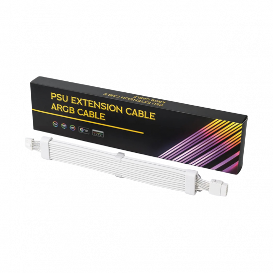 Asiahorse 12VHPWR ARGB PSU Extension Cable - White Asiahorse 12VHPWR ARGB PSU Extension Cable - White
