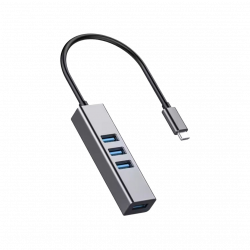 Type-C to 4-Port USB 3.0 Hub (5Gbps, 17.3CM Cable)
