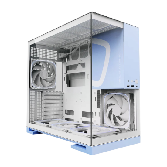 Geometric Future M5 Vent - Mid Tower - E-ATX / ATX - High Airflow - 5x 140mm ARGB PWM Fans - Gaming Case - White / Blue Geometric Future M5 Vent - Mid Tower - E-ATX / ATX - High Airflow - 5x 140mm ARGB PWM Fans - Gaming Case - White / Blue