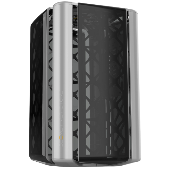 Geometric Future M2 The Ark Tempered Glass Mid Tower Gaming Case - Grey