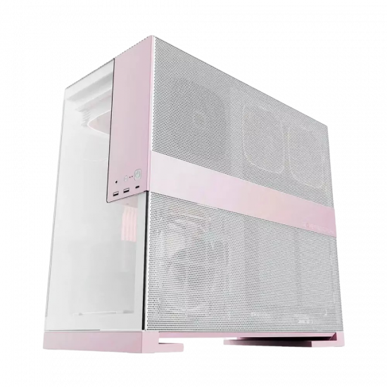 Geometric Future M5 Vent - Mid Tower - E-ATX / ATX - High Airflow - 5x 140mm ARGB PWM Fans - Gaming Case - White / Pink Geometric Future M5 Vent - Mid Tower - E-ATX / ATX - High Airflow - 5x 140mm ARGB PWM Fans - Gaming Case - White / Pink
