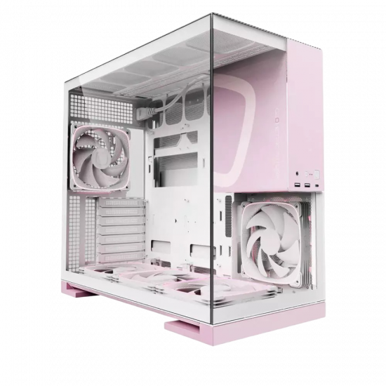 Geometric Future M5 Vent - Mid Tower - E-ATX / ATX - High Airflow - 5x 140mm ARGB PWM Fans - Gaming Case - White / Pink Geometric Future M5 Vent - Mid Tower - E-ATX / ATX - High Airflow - 5x 140mm ARGB PWM Fans - Gaming Case - White / Pink
