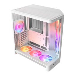 NZXT H6 RGB+ Compact Dual-chamber ATX Case - White