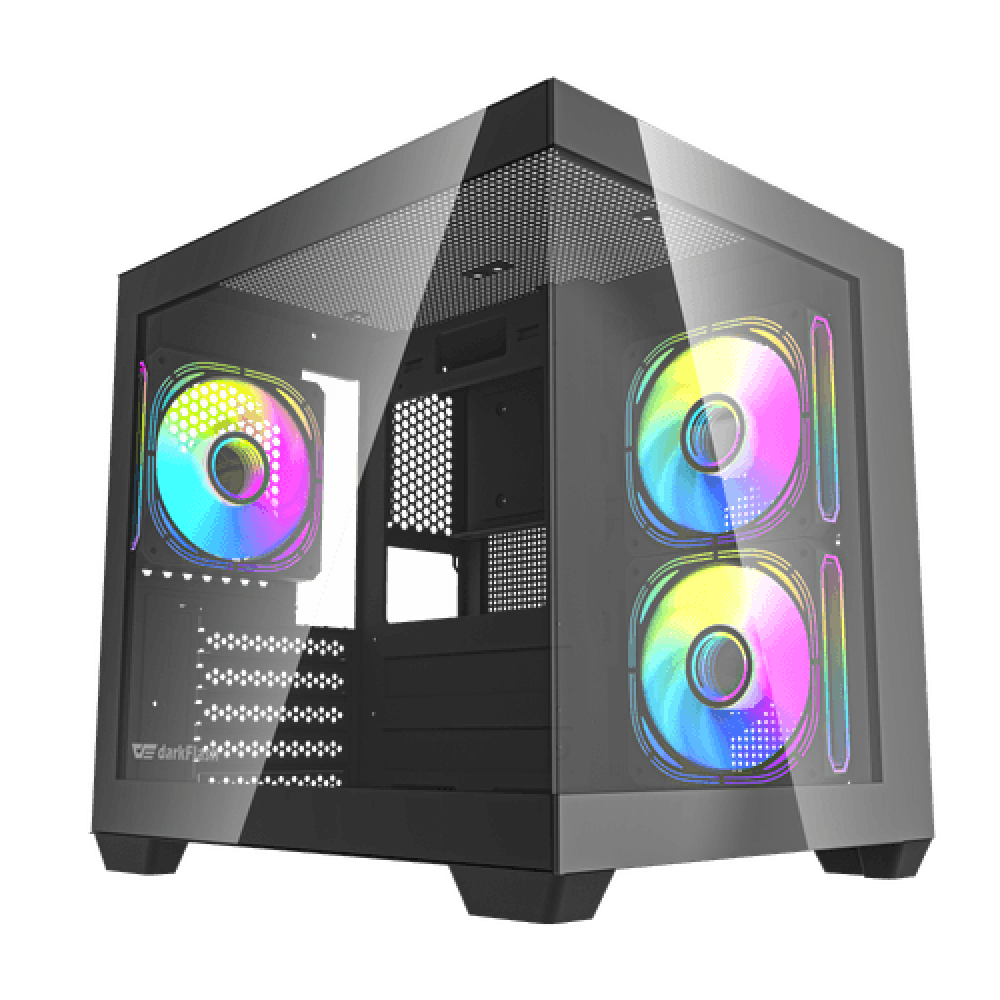 darkFlash C275P M-ATX Case with 3 Fans - Black