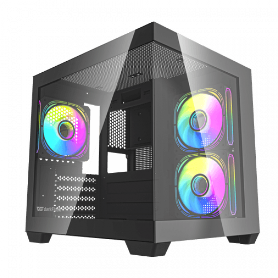 darkFlash C275P M-ATX Case with 3 Fans - Black darkFlash C275P M-ATX Case with 3 Fans - Black