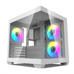 darkFlash C275P M-ATX Case with 3 Fans - White