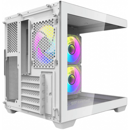 darkFlash C275P M-ATX Case with 3 Fans - White darkFlash C275P M-ATX Case with 3 Fans - White