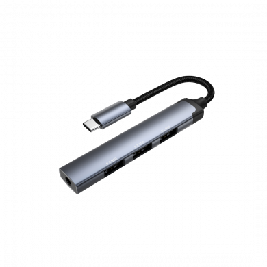 LDNIO DS-104C Type-C Hub 3×USB-A + Audio