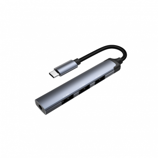 LDNIO DS-104C Type-C Hub 3×USB-A + Audio