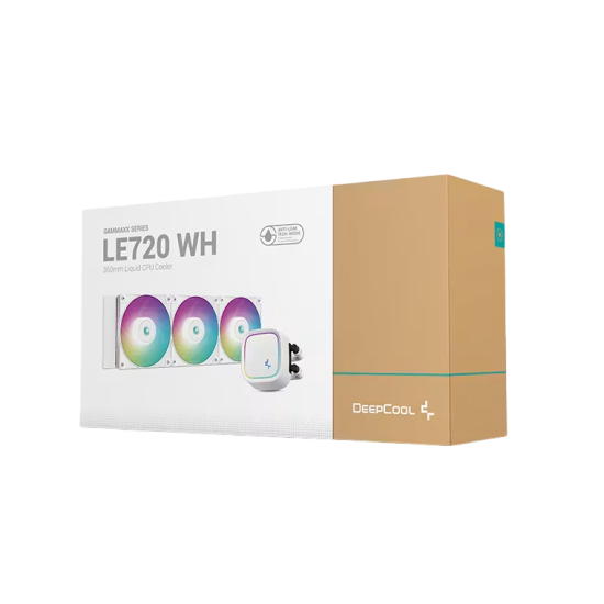 DeepCool LE720 ARGB 360mm AIO Liquid CPU Cooler – White DeepCool LE720 ARGB 360mm AIO Liquid CPU Cooler – White