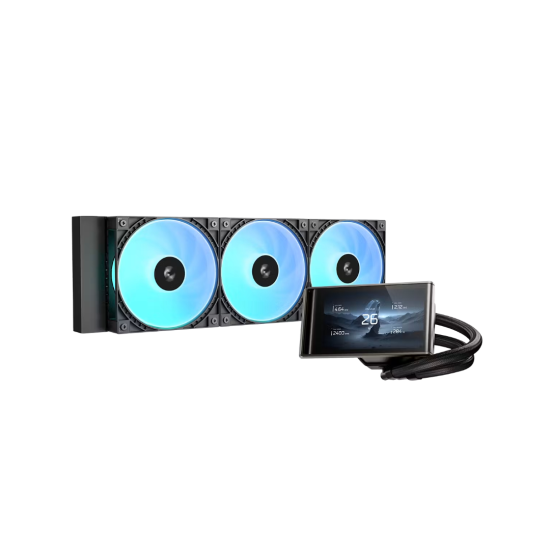 DeepCool LT360 VISION ARGB 360mm AIO Liquid CPU Cooler – Black DeepCool LT360 VISION ARGB 360mm AIO Liquid CPU Cooler – Black