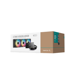 DeepCool LT360 VISION ARGB 360mm AIO Liquid CPU Cooler – Black